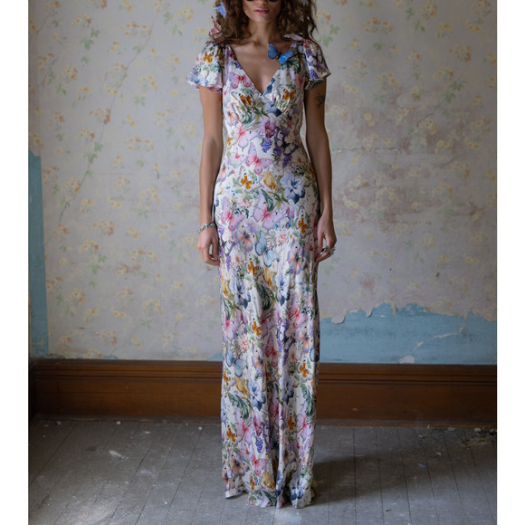 Butterfly Botanics Flutter Slip dress - Picture 1 of 5